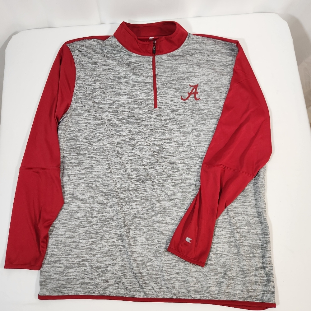 Colosseum Alabama Long Sleeve Crimson Gray Dri Fit Pullover XL Roll Tide